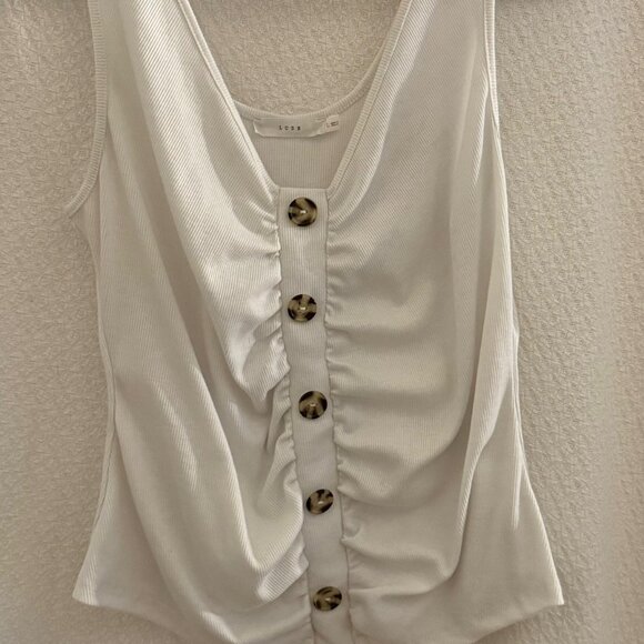 Lush off white tank. Size L NWOT - Picture 4 of 9